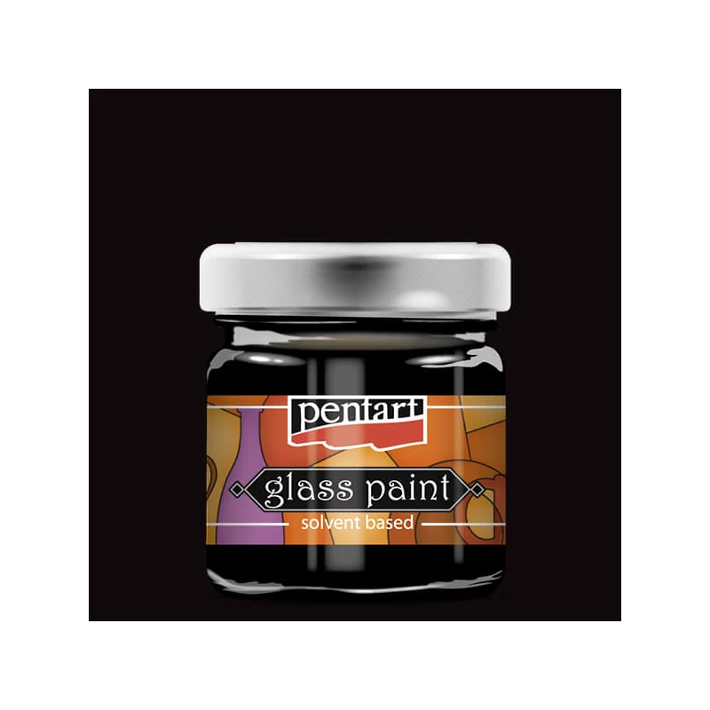 Pentart oldószeres üvegfesték, 30 ml - 784 fekete