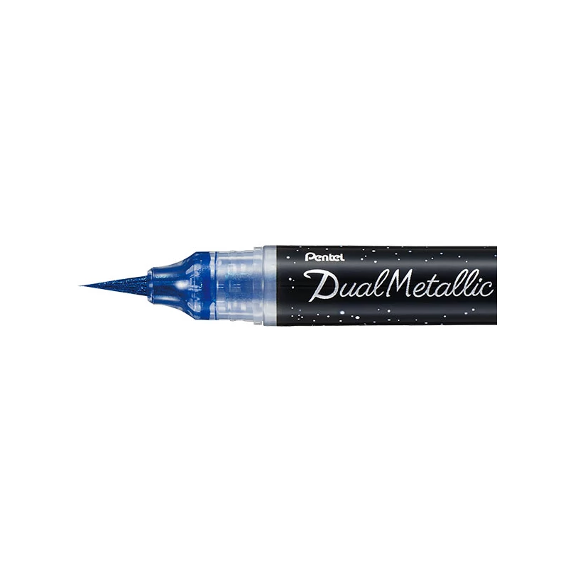 Pentel Dual Metallic Brush Pen ecsetfilc, XGFH-DCX, kék-metálzöld