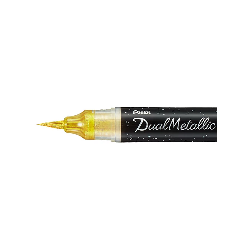 Pentel Dual Metallic Brush Pen ecsetfilc, XGFH-DXX, arany