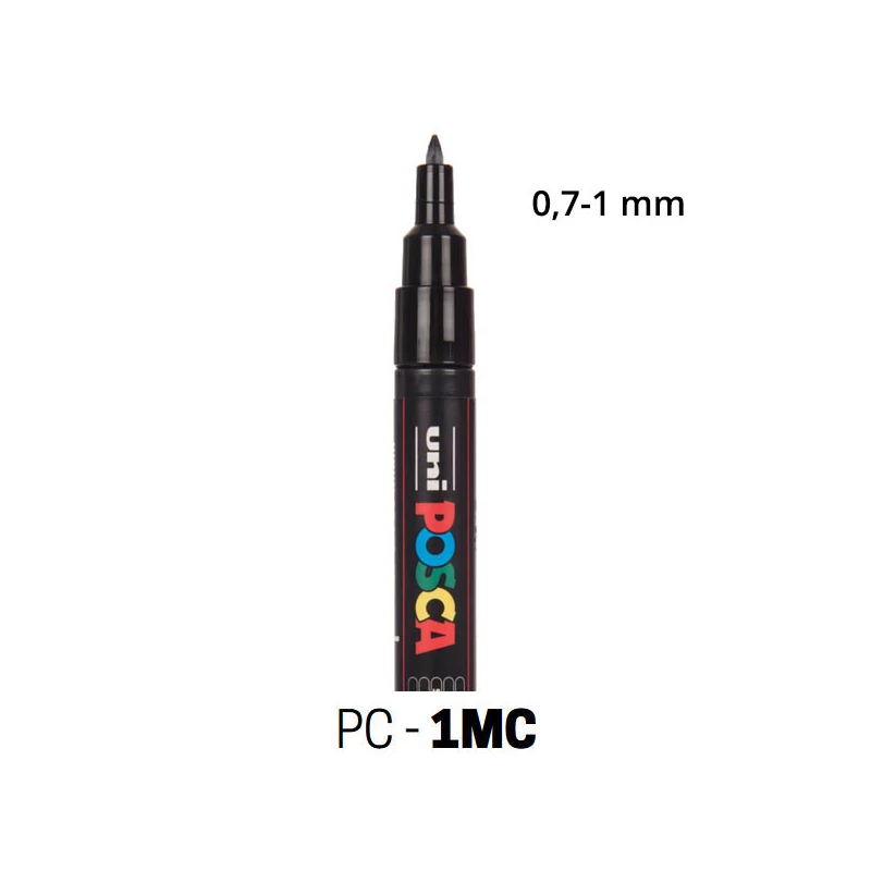 UNI POSCA PC-1M filctoll 0,7-1 mm - 24, fekete