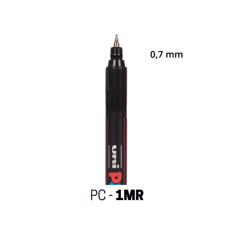 UNI POSCA PC-1MR tűfilc, 0,7 mm - 24, fekete