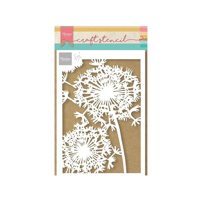Stencil, Marianne Design Tiny's, A5 - Blowball, pitypang