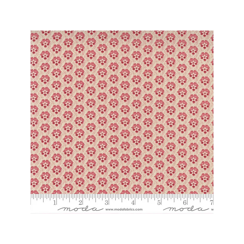 Patchwork anyag - Moda - La Vie Bohéme by French General 13906-15 pearl french red