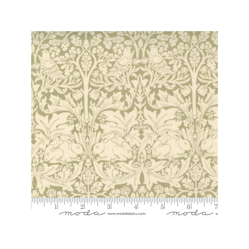 Patchwork anyag - Moda - Barbara Brackman by Best of Morris 2021 8363-11 sage green