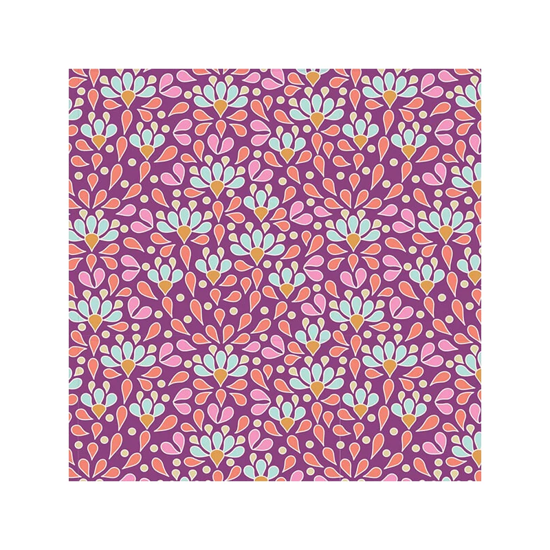 Patchwork anyag - Tilda Cotton Beach - Sea anemone lilac 100322