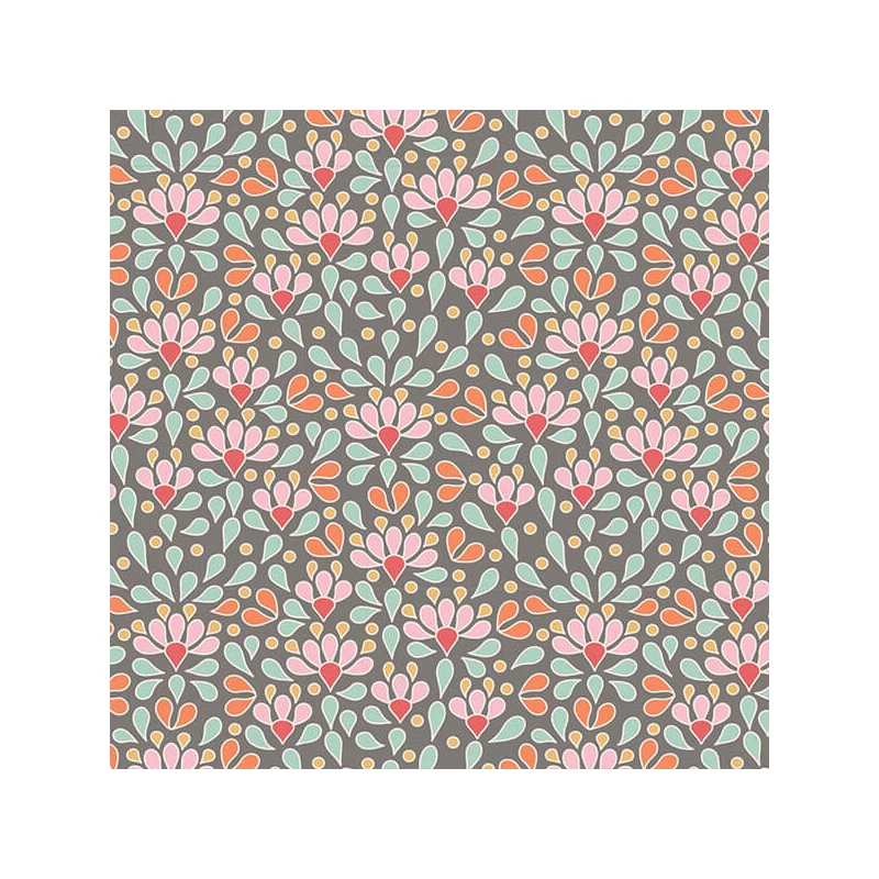 Patchwork anyag - Tilda Cotton Beach - Sea anemone grey 100327
