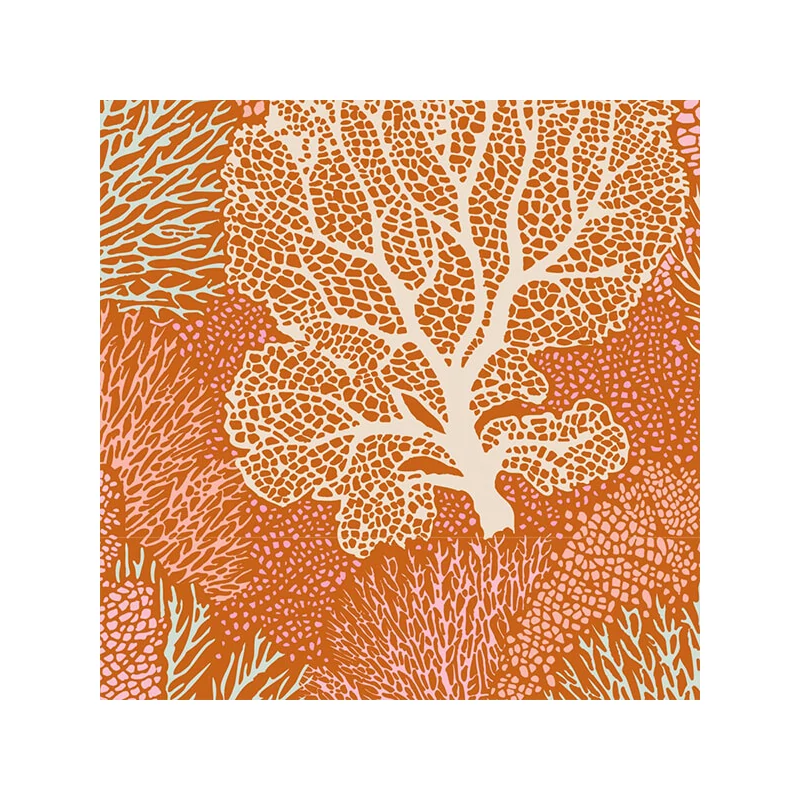 Patchwork anyag - Tilda Cotton Beach - Coral reef ginger 100329