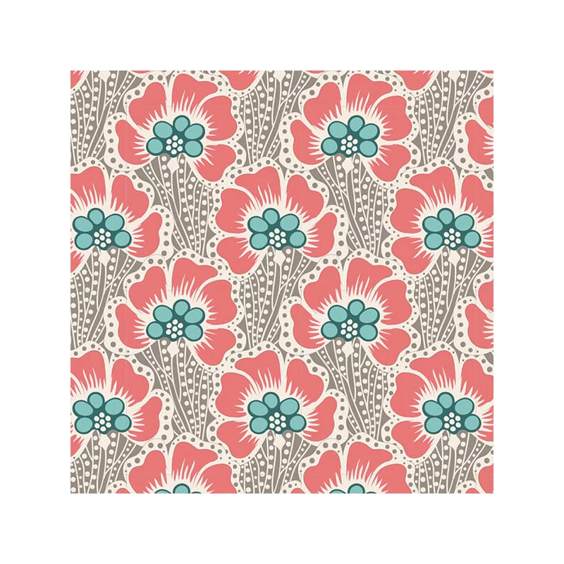 Patchwork anyag - Tilda Cotton Beach - Ocean flower grey 100330