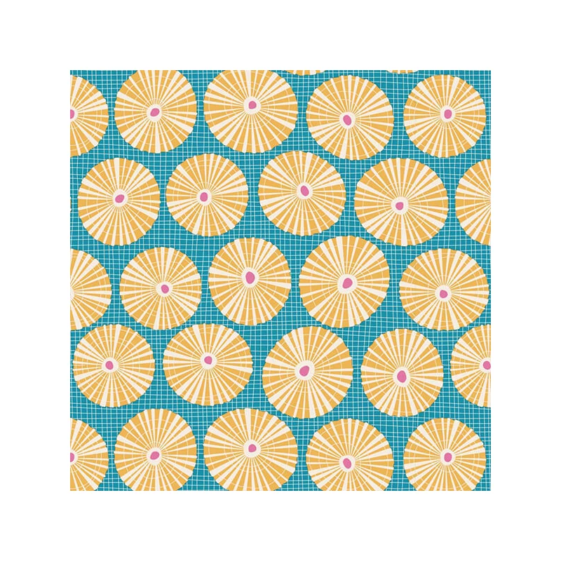 Patchwork anyag - Tilda Cotton Beach - Limpet shell teal 100338