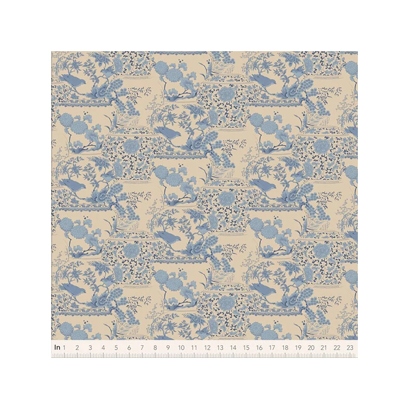 Patchwork anyag - Tilda Chic Escape - Vase Collection blue 100446