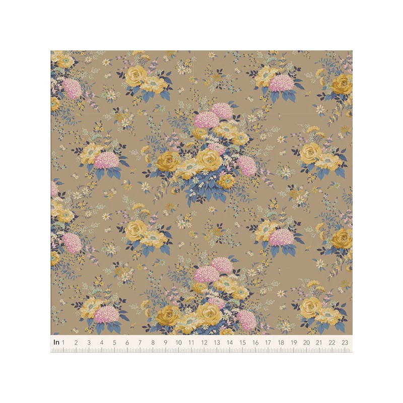 Patchwork anyag - Tilda Chic Escape - Wildgarden sand 100447