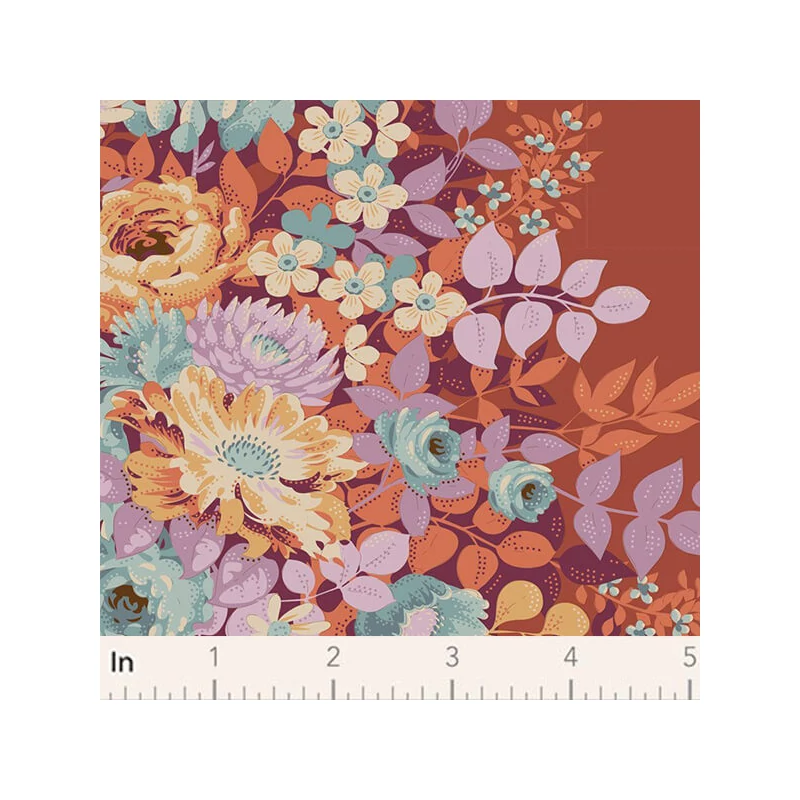 Patchwork anyag - Tilda Chic Escape - Whimsyflower rust 100458