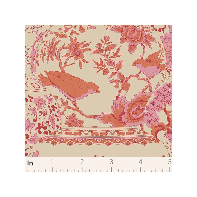 Patchwork anyag - Tilda Chic Escape - Vase Collection pink 100460