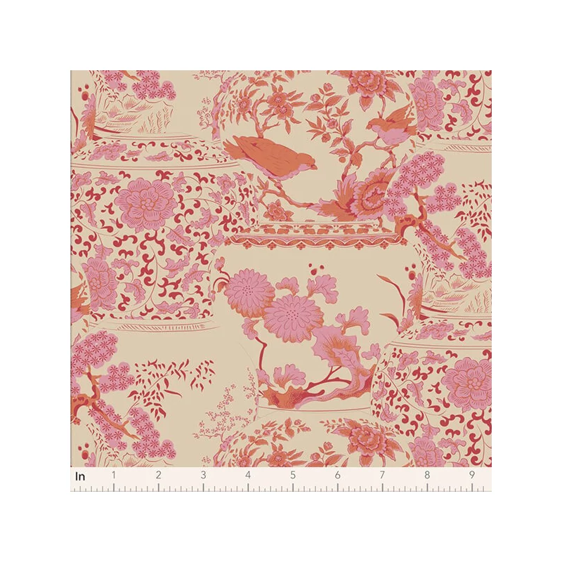 Patchwork anyag - Tilda Chic Escape - Vase Collection pink 100460
