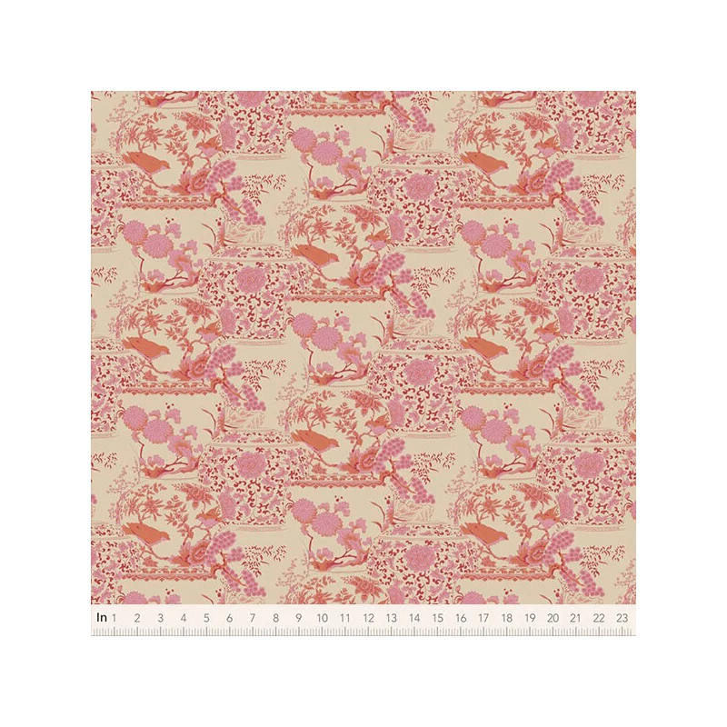Patchwork anyag - Tilda Chic Escape - Vase Collection pink 100460
