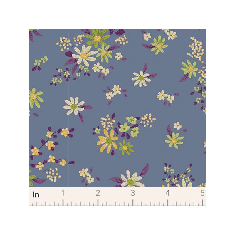 Patchwork anyag - Tilda Chic Escape - Daisyfield blue 110051