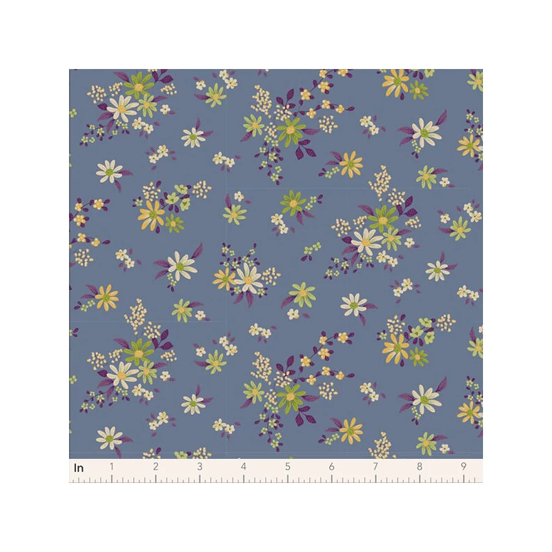 Patchwork anyag - Tilda Chic Escape - Daisyfield blue 110051