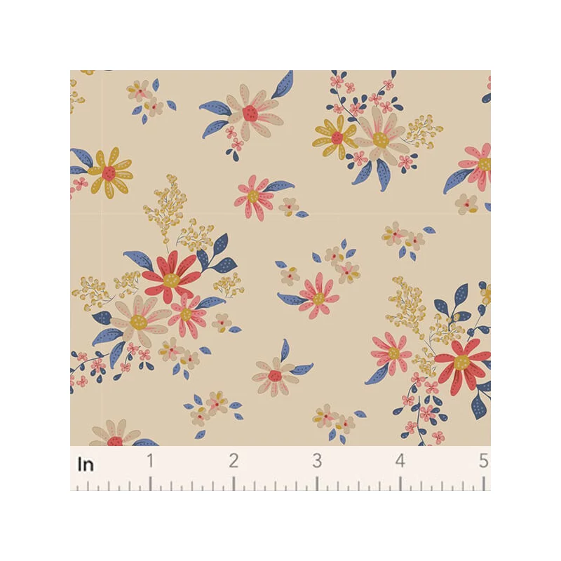Patchwork anyag - Tilda Chic Escape - Daisyfield cream 110053