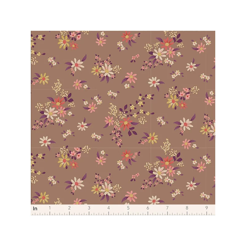 Patchwork anyag - Tilda Chic Escape - Daisyfield taupe 110054