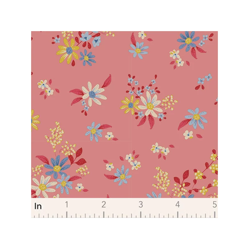 Patchwork anyag - Tilda Chic Escape - Daisyfield pink 110055