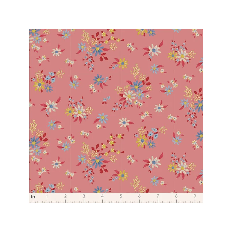 Patchwork anyag - Tilda Chic Escape - Daisyfield pink 110055