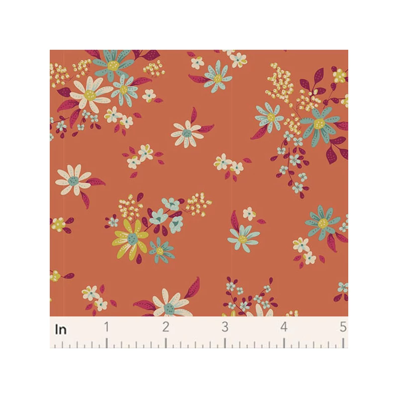 Patchwork anyag - Tilda Chic Escape - Daisyfield ginger 110056