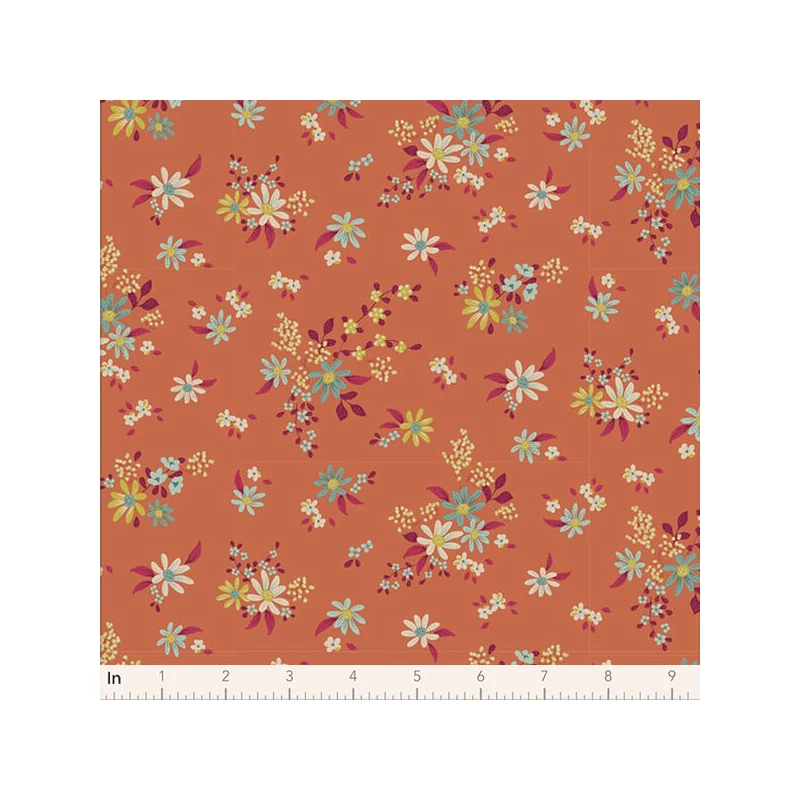 Patchwork anyag - Tilda Chic Escape - Daisyfield ginger 110056