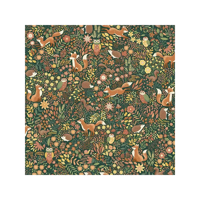Patchwork anyag - Makower - Hello Autumn Wild Wood Green 096/G