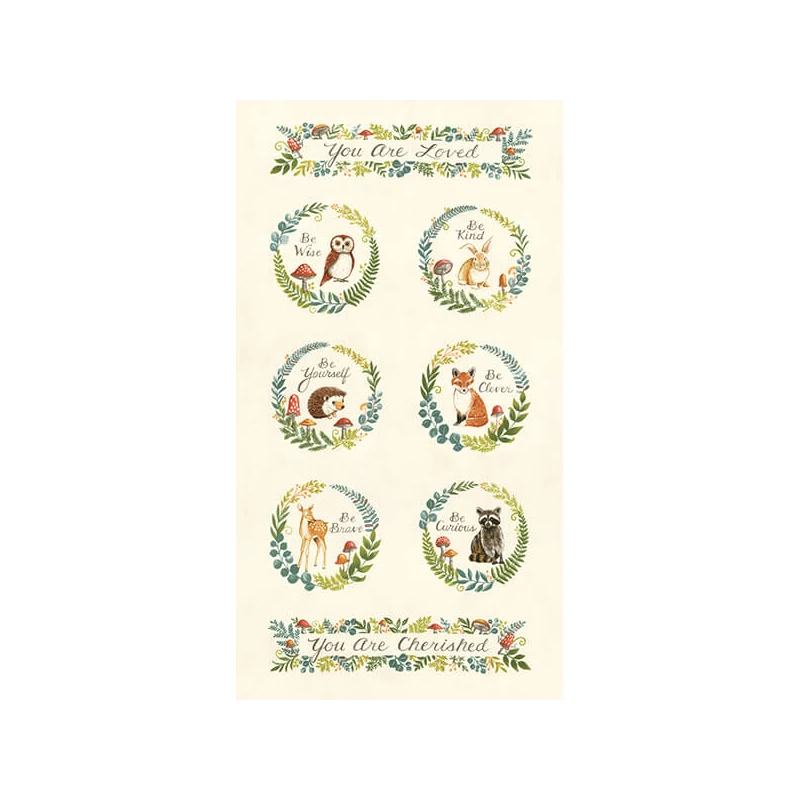 Patchwork anyag - Moda - Effie's wood by Deb Strain 56010-11 Panel, 60cm