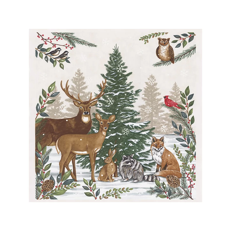 Patchwork anyag - Moda - Woodland Winter by Deb Strain 56099-11 Panel, 60cm
