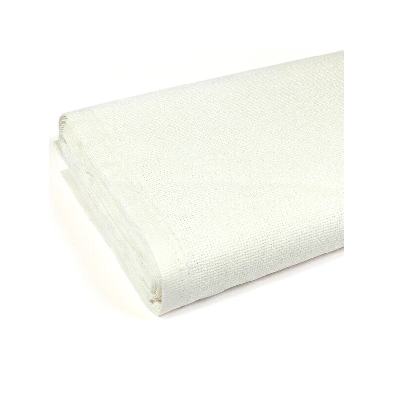 Kongré, Aida keresztszemes hímzővászon, 14 count, 130 cm széles - fehér, 10 cm