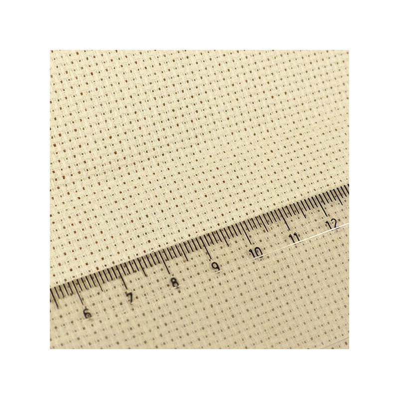 Kongré, Aida keresztszemes hímzővászon, 14 count, 150 cm széles - ekrü, 10 cm