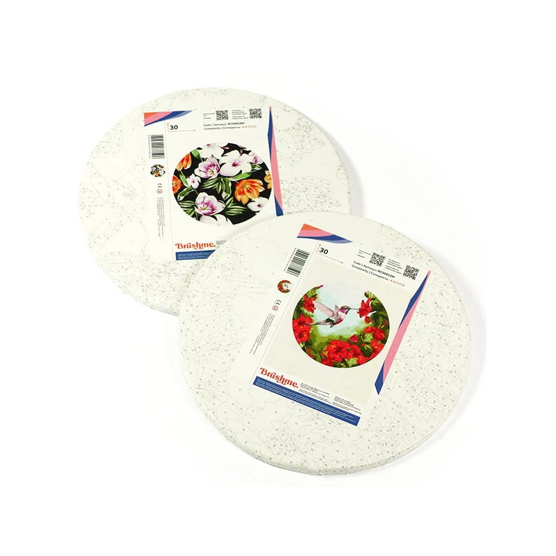 Számozott kifestő készlet, feszített vásznon, 30 cm - Tavaszi ébredés