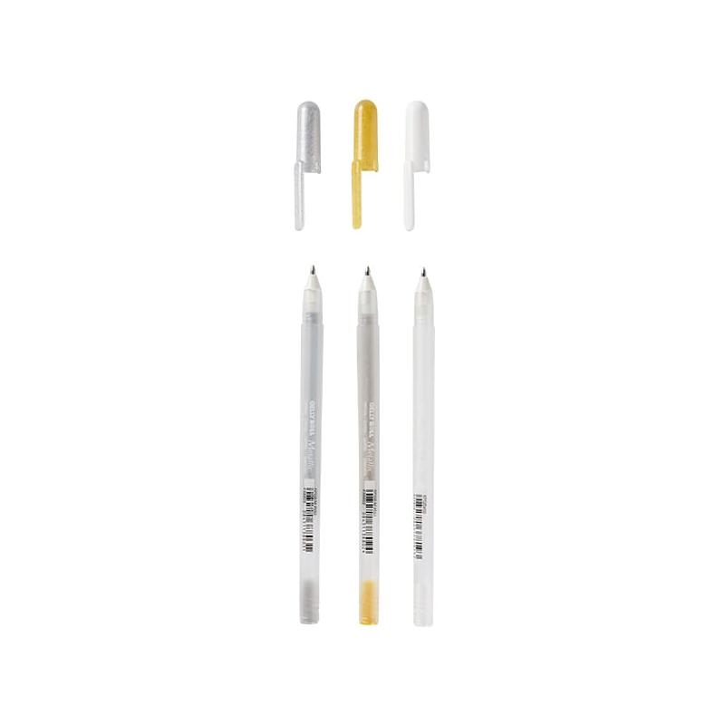 Sakura Gelly Roll zselés toll készlet - 3 db (arany, ezüst, fehér)