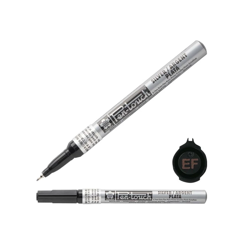 Sakura Pen-Touch lakkfilc, extra fine (0,7 mm) - silver