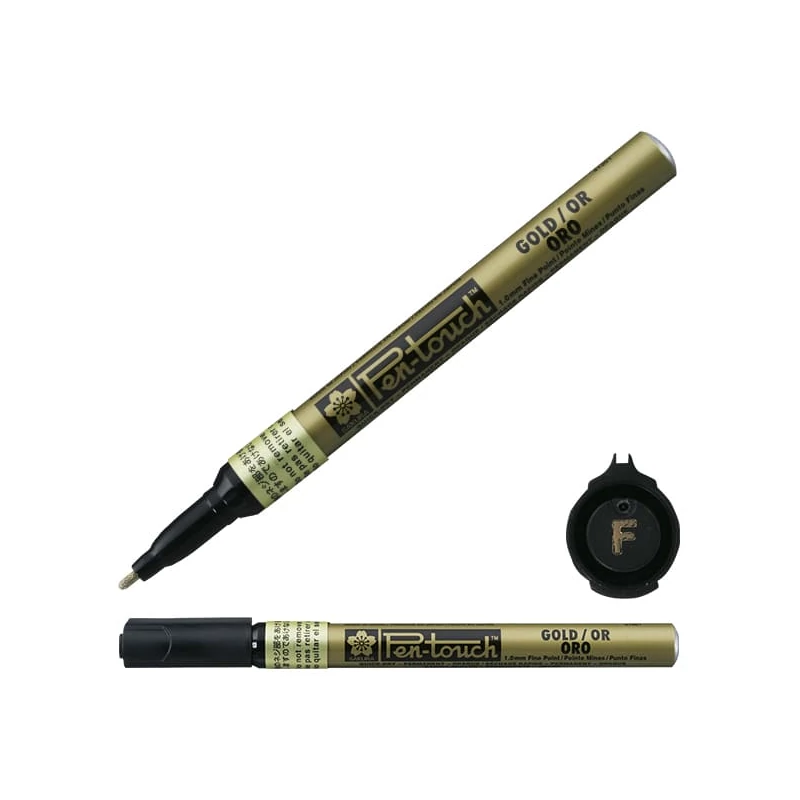 Sakura Pen-Touch lakkfilc, fine (1 mm) - gold