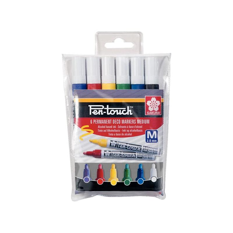 Sakura Pen-Touch lakkfilc készlet, medium (2 mm), 6 db