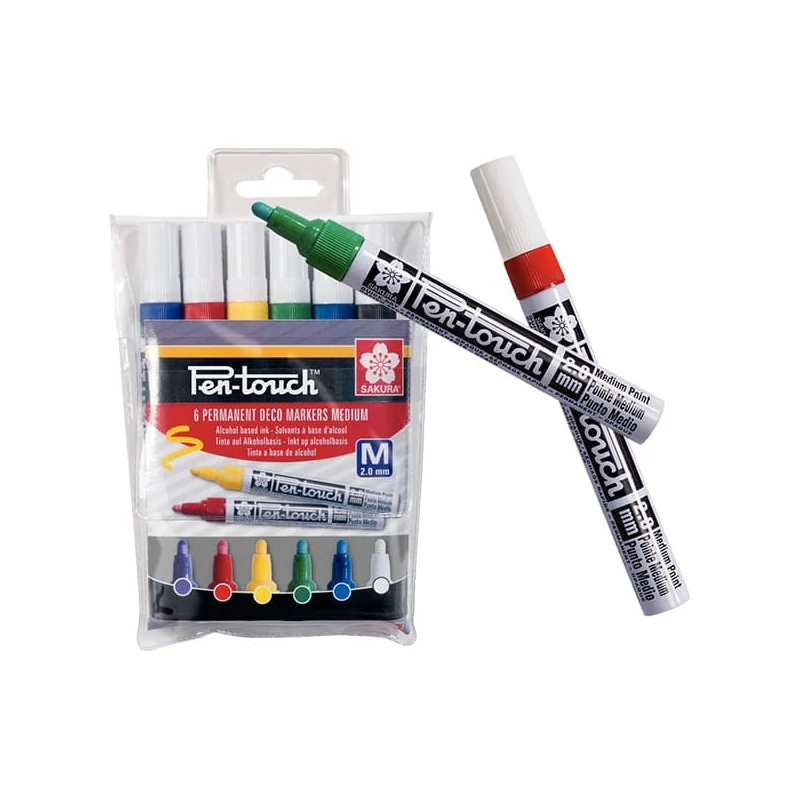 Sakura Pen-Touch lakkfilc készlet, medium (2 mm), 6 db