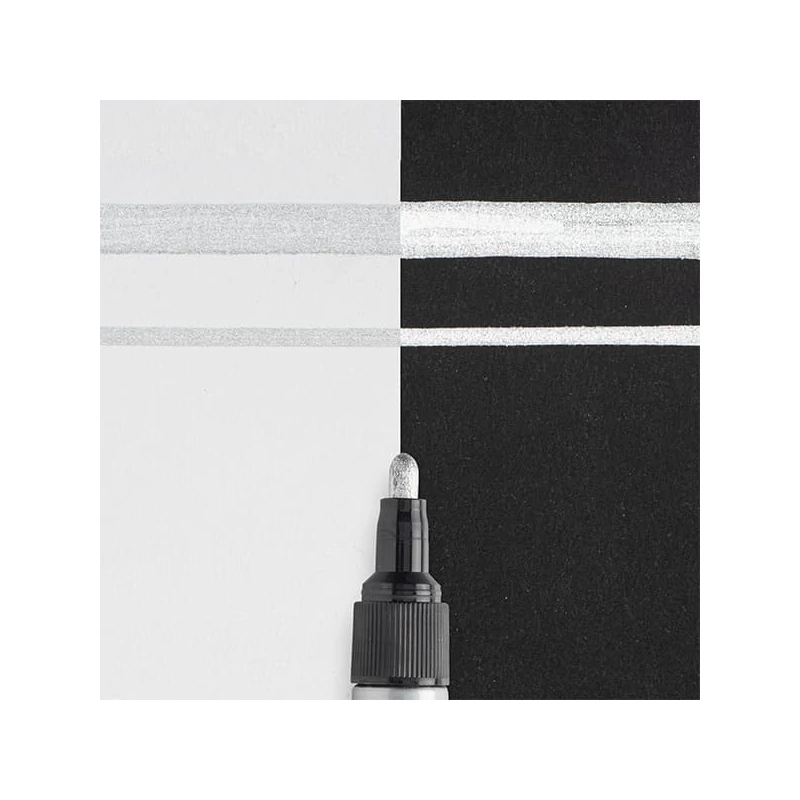 Sakura Pen-Touch lakkfilc, medium (2 mm) - silver