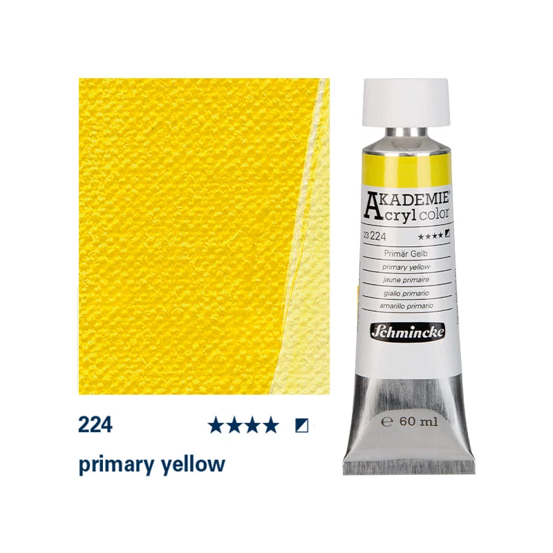 Schmincke Akademie akrilfesték, 60 ml - 224, primary yellow