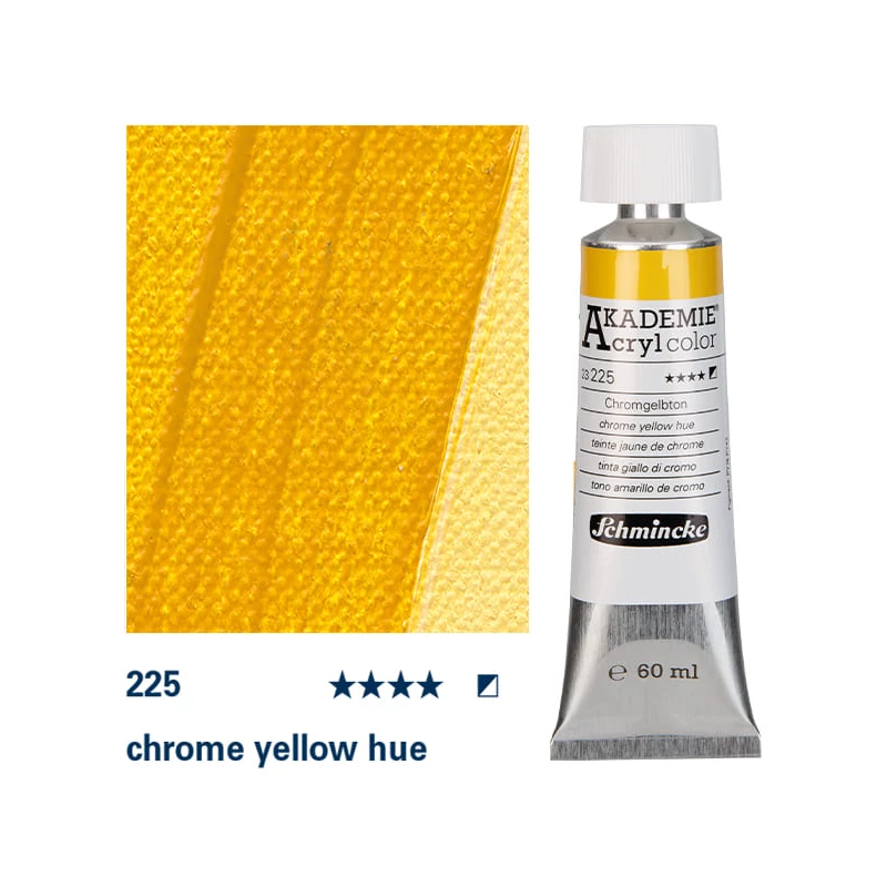 Schmincke Akademie akrilfesték, 60 ml - 225, chrome yellow hue