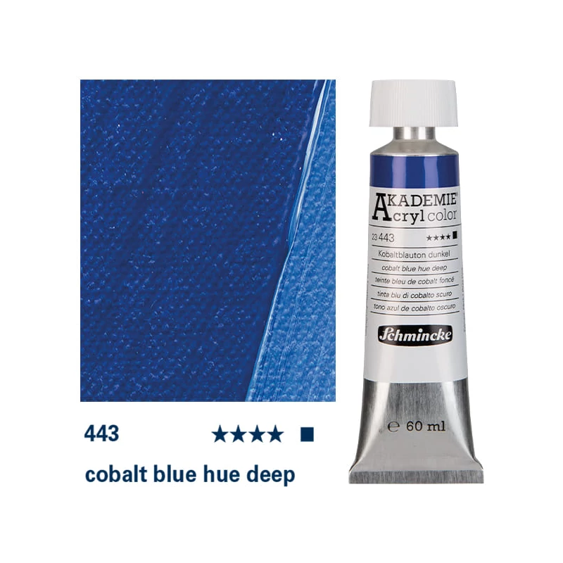 Schmincke Akademie akrilfesték, 60 ml - 443, cobalt blue hue deep