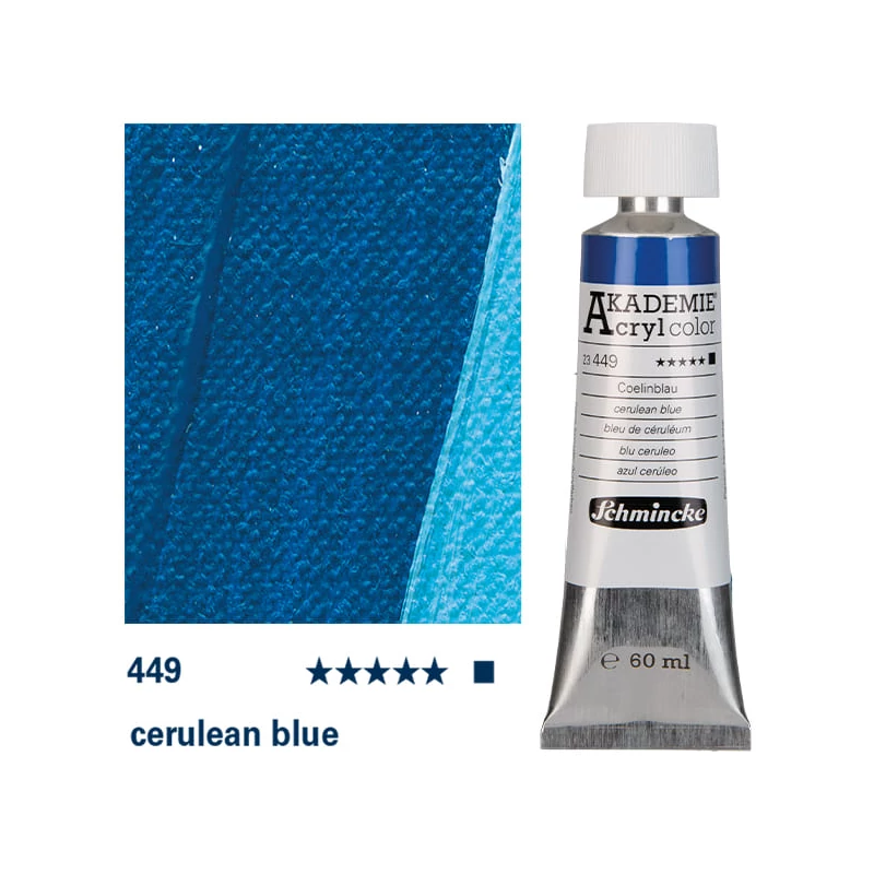 Schmincke Akademie akrilfesték, 60 ml - 449, cerulean blue