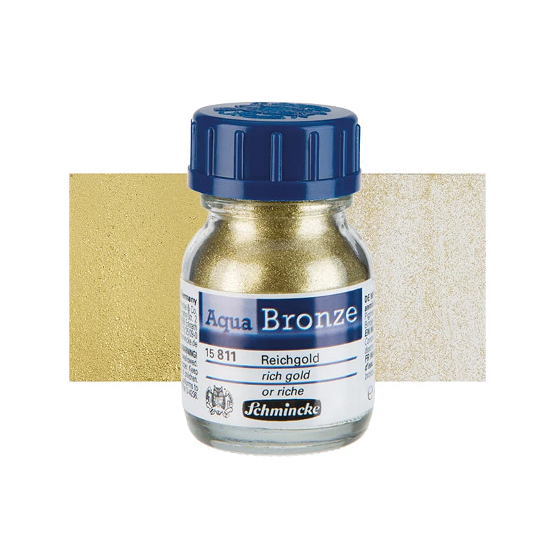 Schmincke Aqua Bronze metál effekt por, 20 ml - 811, rich gold