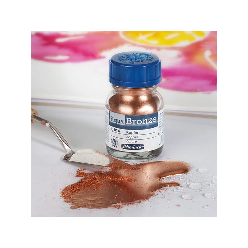 Schmincke Aqua Bronze metál effekt por, 20 ml - 814, copper