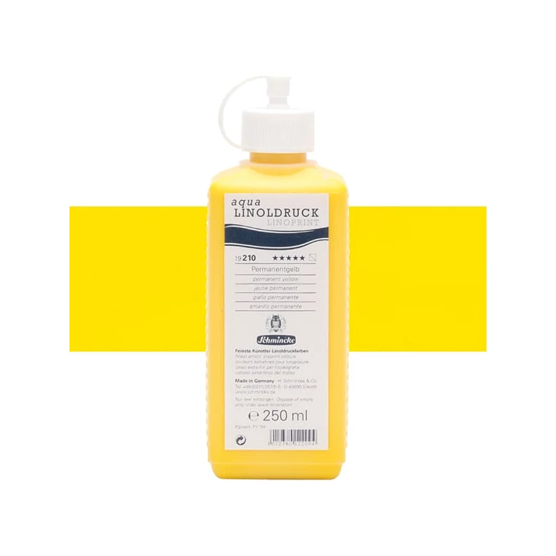 Schmincke Aqua Linoprint linófesték, 250 ml - 210, permanent yellow