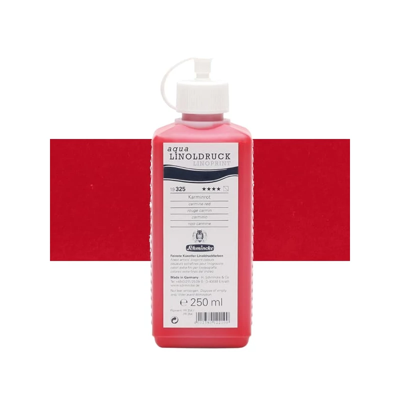 Schmincke Aqua Linoprint linófesték, 250 ml - 325, carmine red