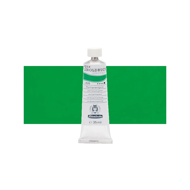 Schmincke Aqua Linoprint linófesték, 35 ml - 520, permanent green