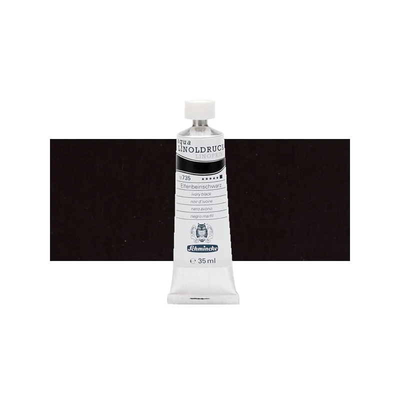 Schmincke Aqua Linoprint linófesték, 35 ml - 735, ivory black