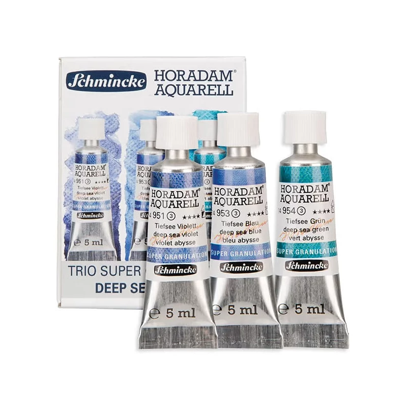 Schmincke Horadam akvarellfesték készlet, szuper granuláló - 3x15 ml, Deep sea	